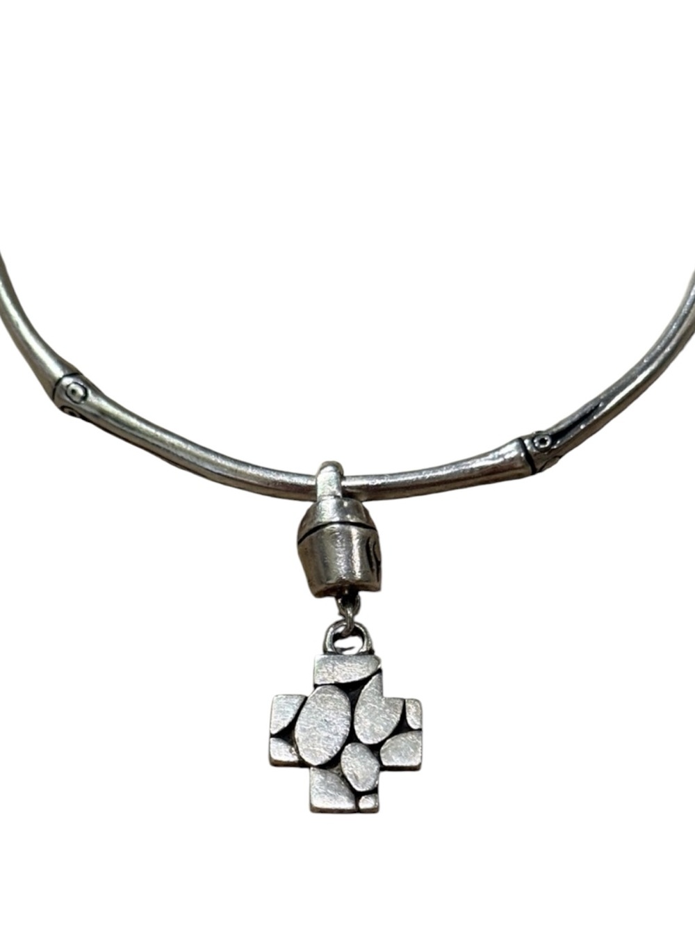 John Hardy Bamboo Kali Cross Charm Bangle Bracelet Sterling Silver 925 - Picture 4 of 12